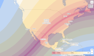2024 Total Solar Eclipse Path Across USA